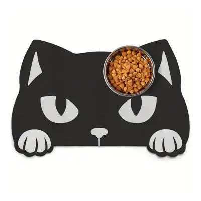 UAMLY Alfombrilla para comederos de mascotas, gato negro - 40*60 cm - Uamly - Comparador de precios
