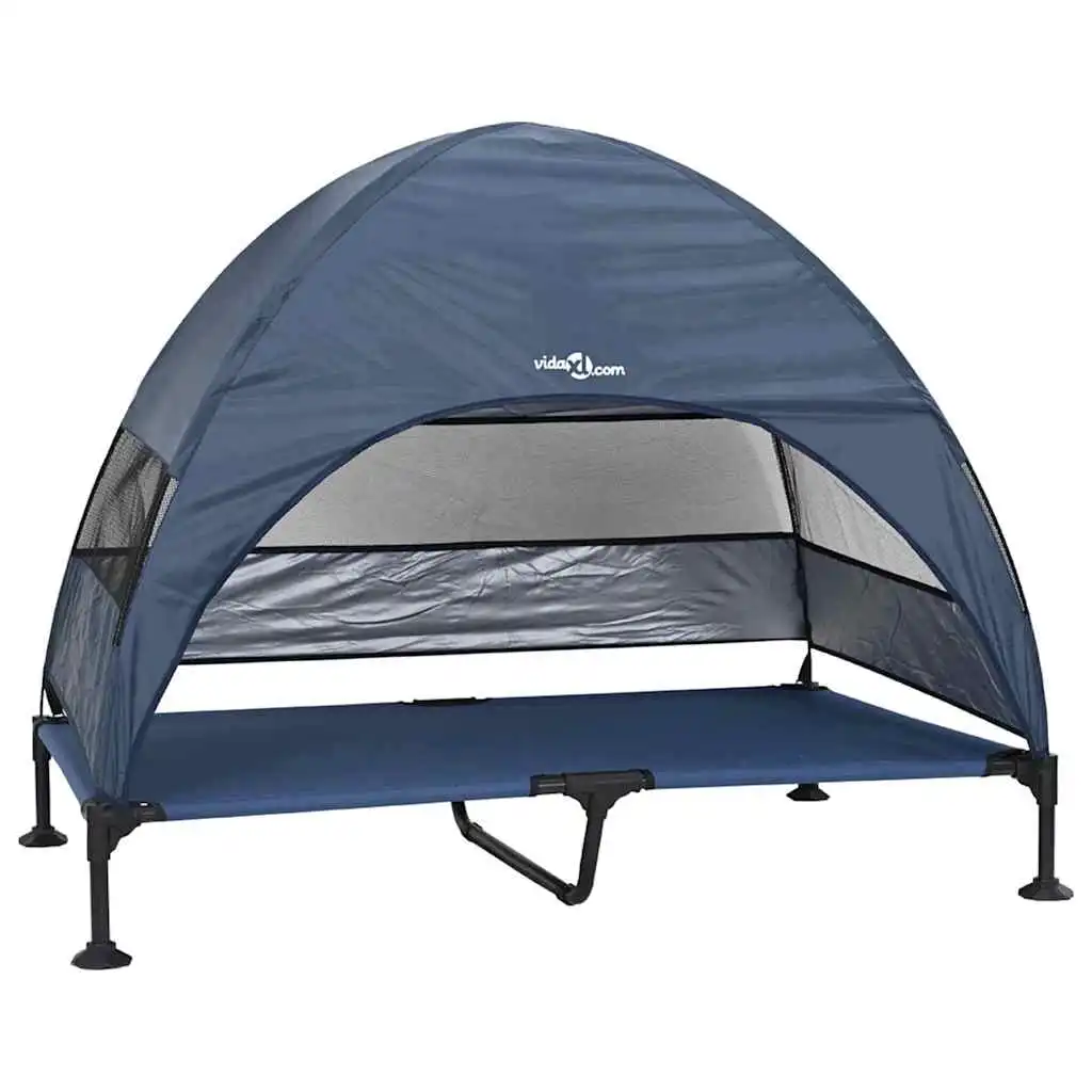 vidaXL Cama Elevada para Perros Manual Azul marino 127 x 81 x 108 cm - 127 x 81 x 108 cm - VIDAXL - Comparador de precios