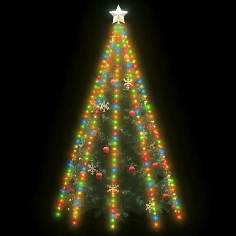 VidaXL Red de Luces para Árbol de Navidad 400 LED Colores 400cm