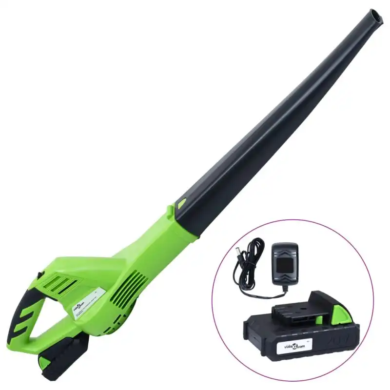 Vidaxl Soplador De Hojas Inalámbrico Con Batería 20v 1500 Mah Li-ion