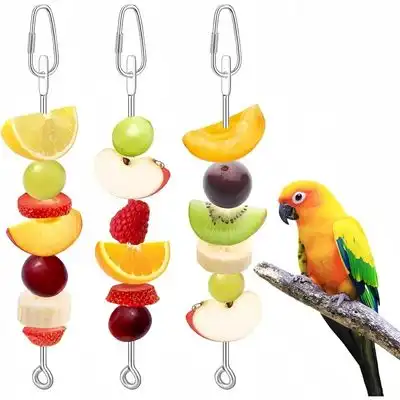 ZooVenture Brochetas de acero inoxidable de 3 piezas para loros - 3 piezas - Zooventure - Comparador de precios