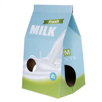 Cueva para gatos y mueble rascador TIAKI en forma de tetrabrik de leche - 33 x 31 x 55 cm (L x An x Al) - TIAKI - Comparador de precios