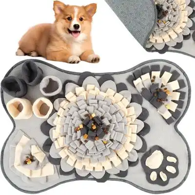 HausPets Alfombrilla para oler huesos, 63x43 cm, gris, lavable - 1 artículo - HausPets - Comparador de precios