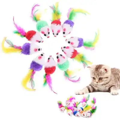 HausPets Lote de 10 sonajeros de ratón/gato de juguete colores aleatorios - 10 piezas - HausPets - Comparador de precios
