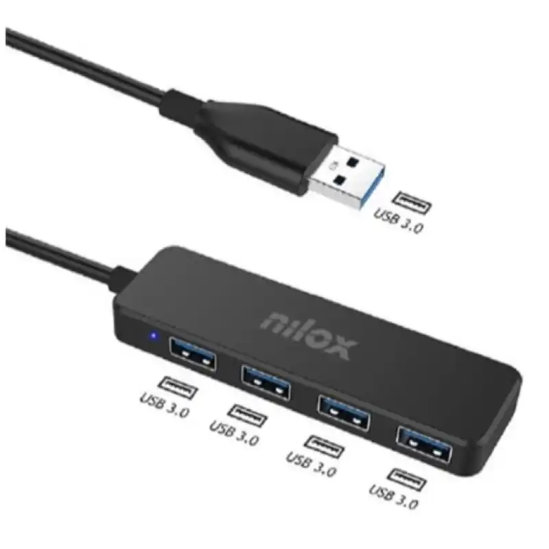 NIlox NXHUB402 HUB 4x USB 3.0 Negro