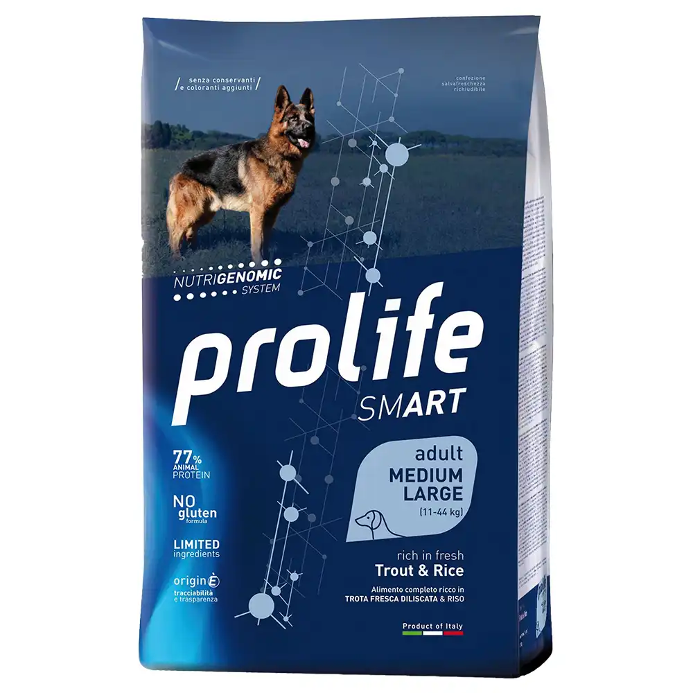 Prolife Smart Adult Razas Medianas / Grandes Trucha y Arroz - 12 kg