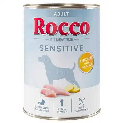 Rocco Sensitive 6 x 400 g - Nueva receta: Pollo con patatas - Rocco - Comparador de precios
