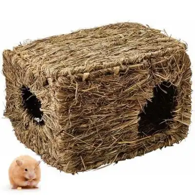 ZooVenture Casa plegable de hierba - 100% natural, sin plástico - Marrón - Zooventure - Comparador de precios