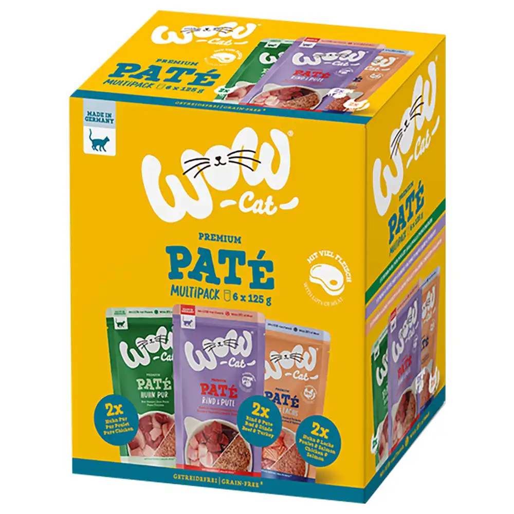 0.75 KG 0.75 KG Wow Food Adult Paté sobre para gatos - Multipack 6