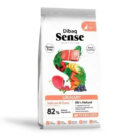 6 KG 6 kg Dibaq Sense Urinary Grain Free Adult Salmón y Atún pienso para gatos - Dibaq - Comparador de precios