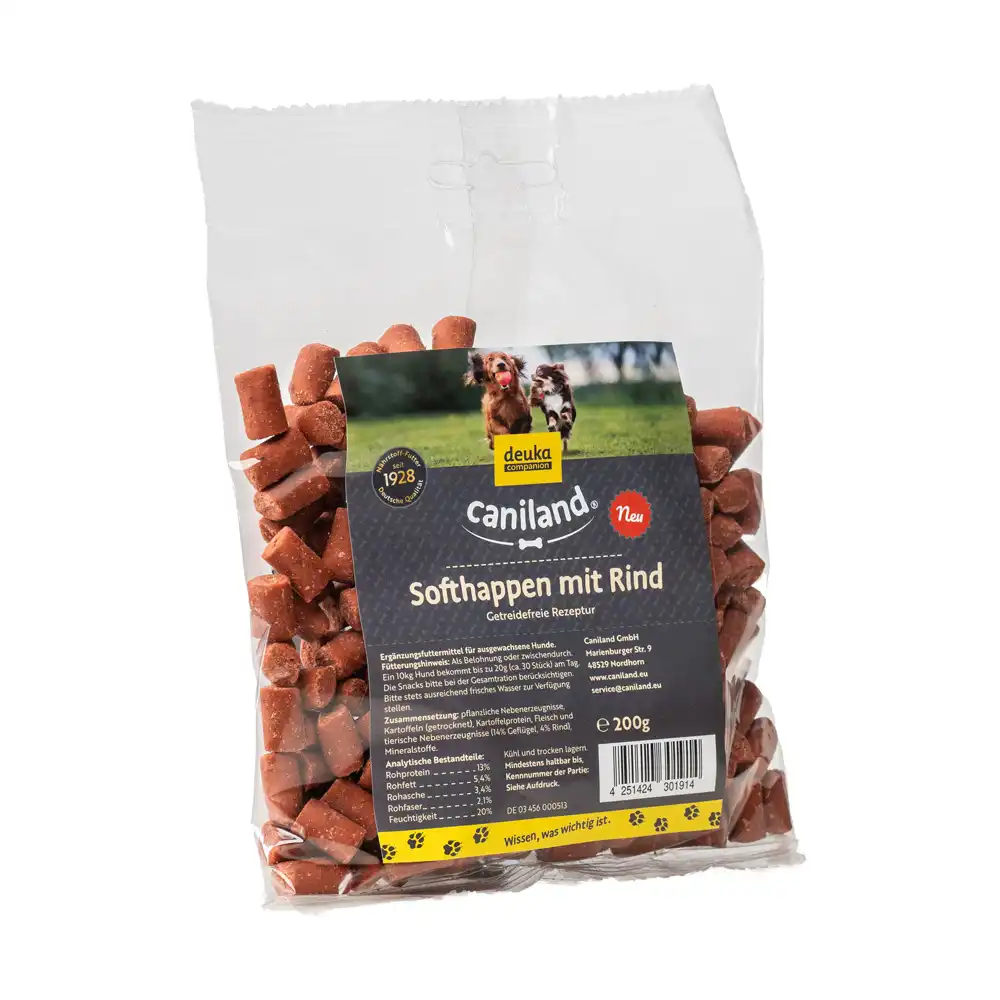 Caniland Soft Bites Sin Cereales con vacuno - 200 g