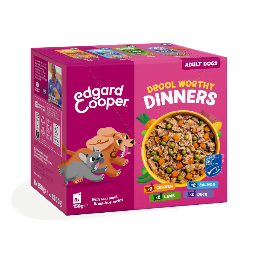 Edgard & Cooper Adult Grain Free Sobres para perros - Multipack - 8 Sobres x 150 g - Edgard & Cooper - Comparador de precios
