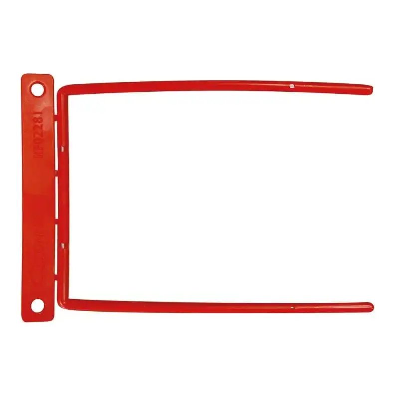 Encuadernador Fastener Q-connect Plastico D-clips Color Rojo Caja De 100 Unidades