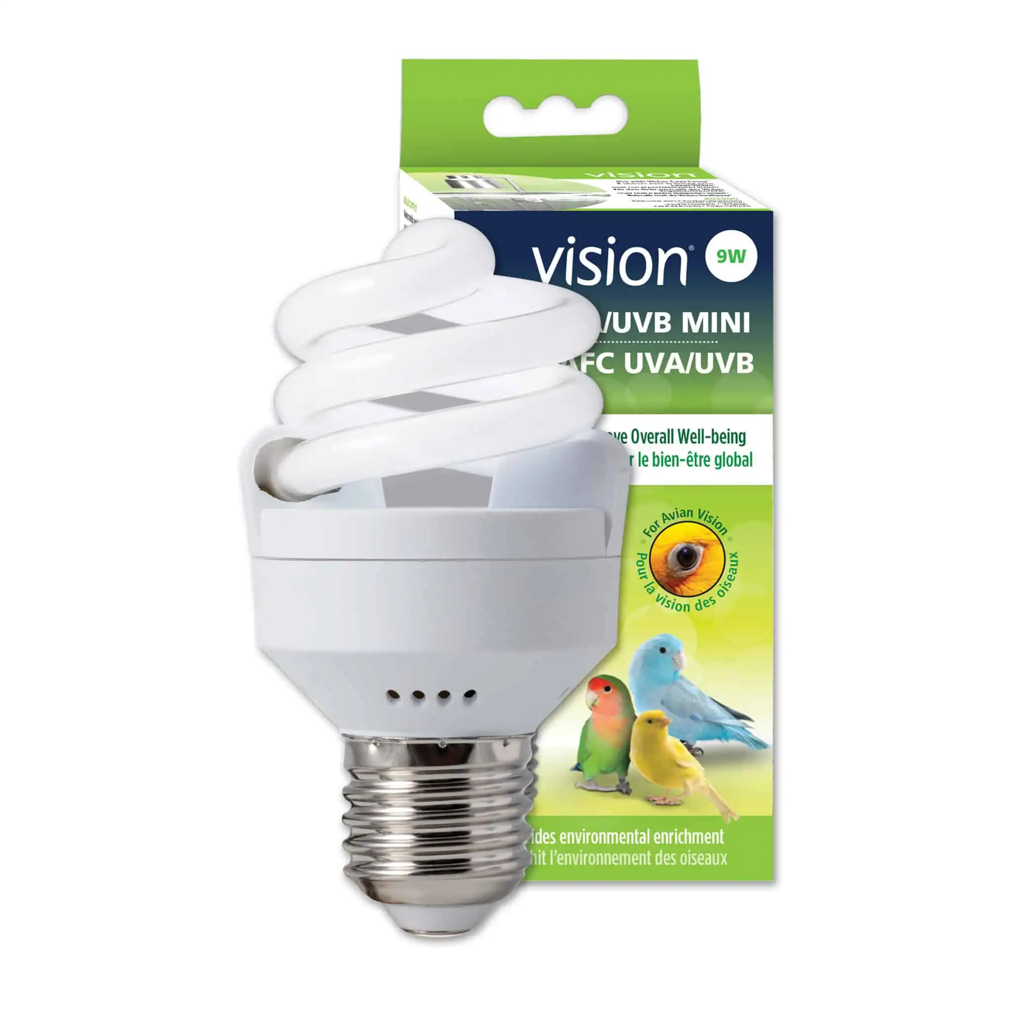 Hari Vision Lámparas compactas fluorescente UVA/UVB Mini para pájaros - 9 W - Hari - Comparador de precios