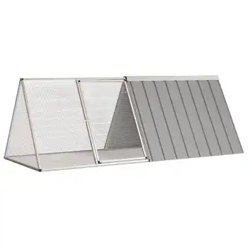 Jaula Para Conejos Acero Galvanizado Gris 201,5x80,5x71 Cm Vidaxl - VIDAXL - Comparador de precios