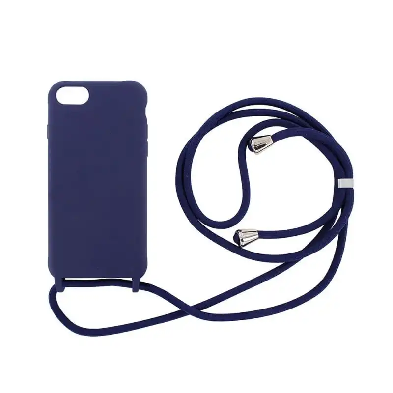 Mooov Funda Azul con Cordón Liso para iPhone 6/7/8/SE (2020)