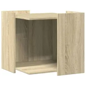 Mueble Arenero Para Gatos Madera Roble Sonoma 53x53x51 Cm Vidaxl