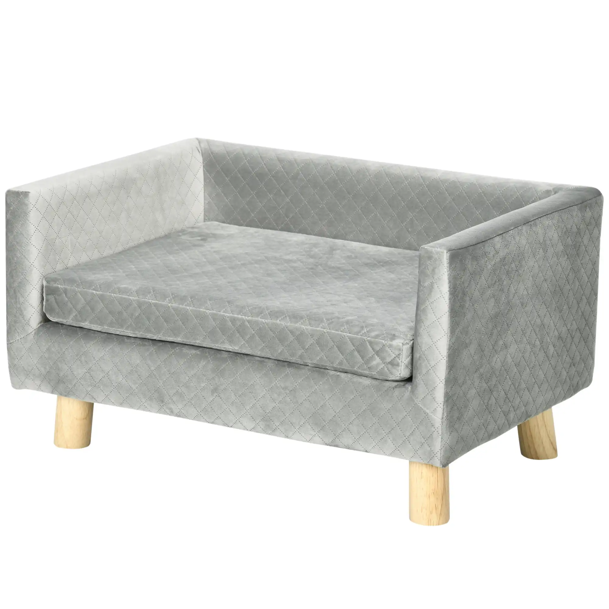 PawHut Sofá para Perro Gris oscuro - 64x45x36 cm - PawHut - Comparador de precios