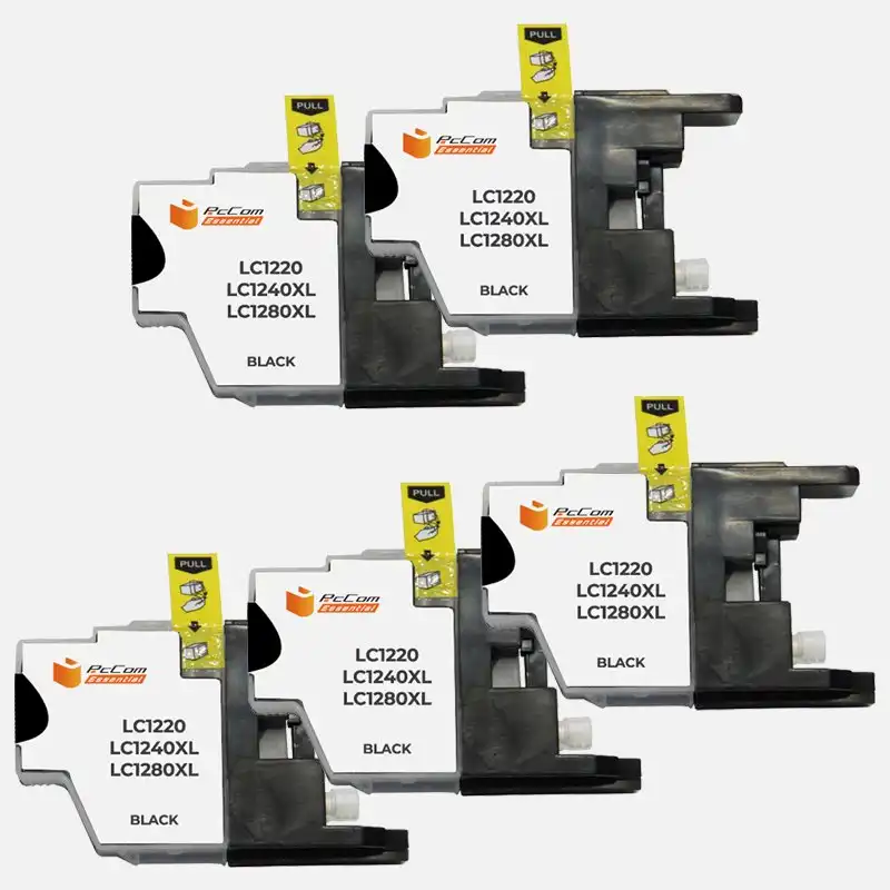 Pccom Essential Brother Lc1240xl/lc1220xl/lc1280xl Cartucho Tinta Compatible Negro Pack 5