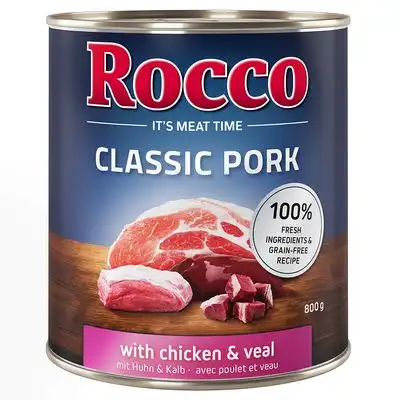 Rocco Classic Pork 6 x 800 g - Cerdo con pollo y ternera - Rocco - Comparador de precios