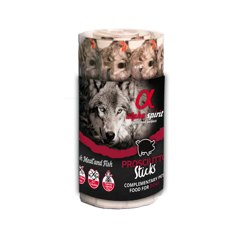 Alpha Spirit pack de sticks de jamón ibérico para perros, Peso 1 x 16 ristras