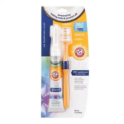 Arm & Hammer set higiene dental con cepillo y pasta de dientes para perros - 3 piezas - Arm & Hammer - Comparador de precios