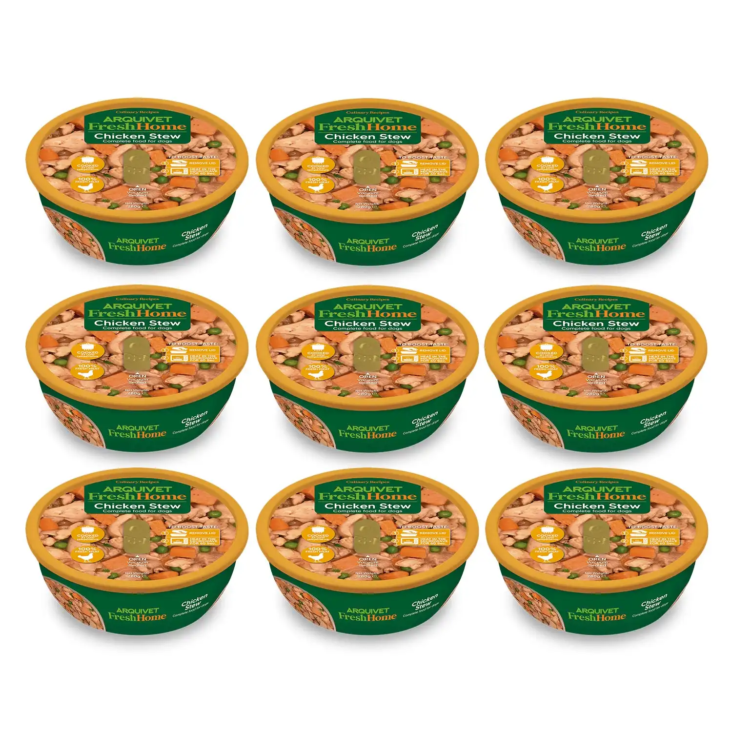 Arquivet Fresh Home Estofado de Pollo Tarrina para perros - 9 x 280 g - Arquivet FreshHome - Comparador de precios