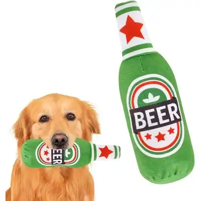 HausPets  de peluche perros forma botella verde que emite chirrido - Artículo 1 - HausPets - Comparador de precios