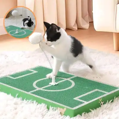IntiMeg Rascador para gatos con diseño de campo de fútbol - 45*28*3 cm - IntiMeg - Comparador de precios