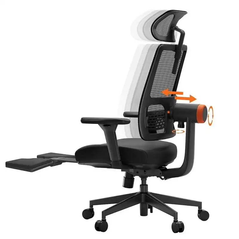Newtral MagicH-BP Silla Ergonómica con Reposapiés Negro