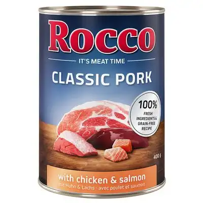 Rocco Classic Pork 6 x 400g - Cerdo con pollo y salmón - Rocco - Comparador de precios