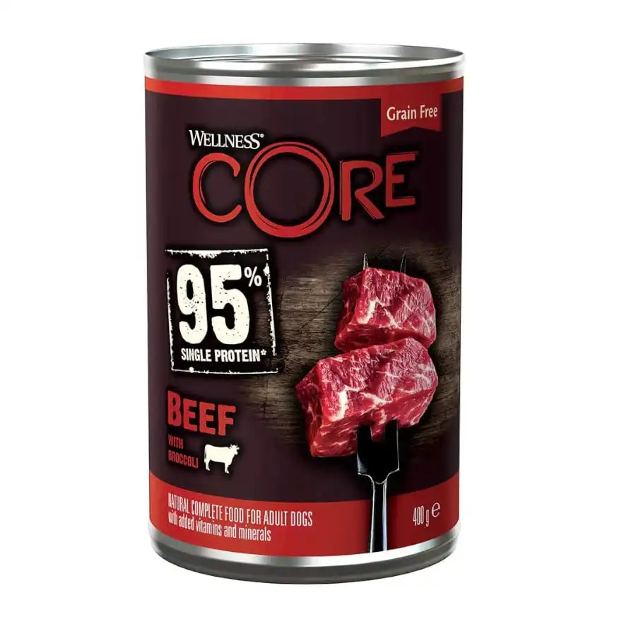 Wellness Core ternera y brocoli lata para perros