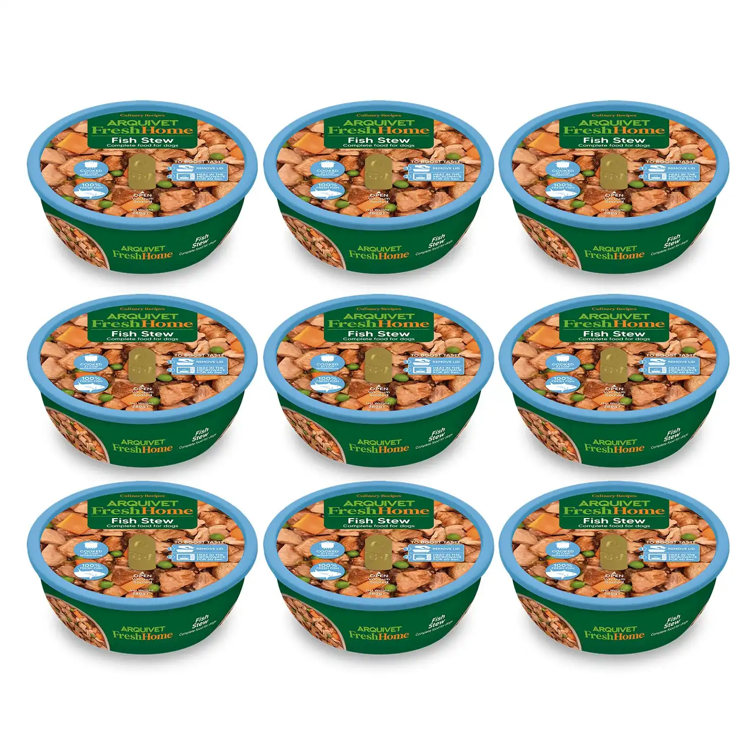 Arquivet Fresh Home Estofado de Pescado Tarrina para perros - 9 x 280 g - Arquivet FreshHome - Comparador de precios