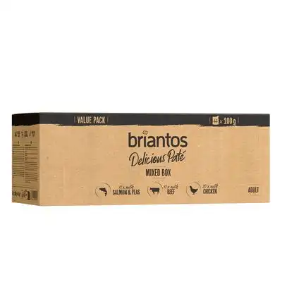 Briantos Delicious Paté 44 x 100 g - Pack Ahorro - Pack mixto (pollo, vacuno y salmón) - briantos - Comparador de precios