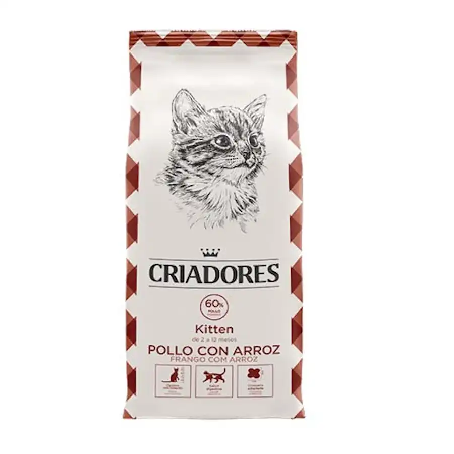 Criadores Kitten Pollo y Arroz pienso para gatos