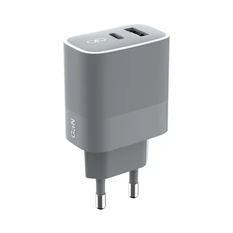 Force Power F149027 Cargador de Pared GaN USB-A+ USB-C 45W PD Gris