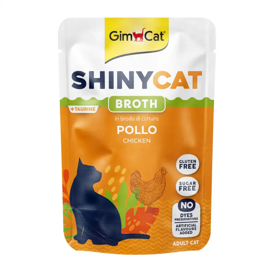 GimCat Shiny Caldo de pollo para gatos 70 g - GimCat - Comparador de precios