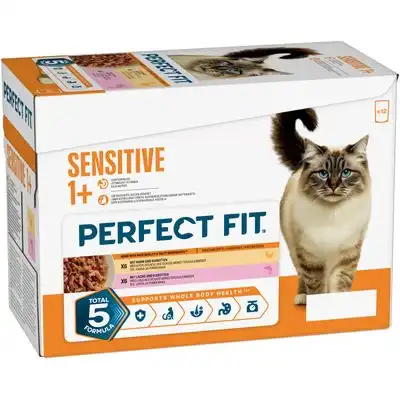 Perfect Fit Sensitive 1+ - Pollo y salmón (12 x 85 g) - Perfect Fit - Comparador de precios