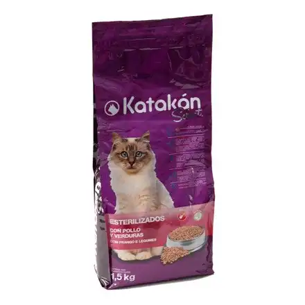 Pienso para gatos adultos Katakán Esterilizado 1,5 kg