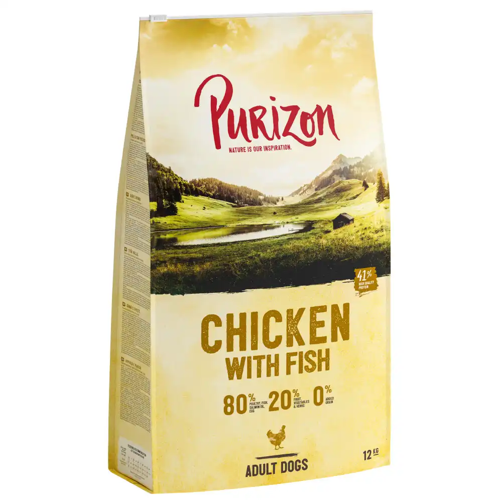 Purizon Adult Pollo con pescado, sin cereales - 12 kg