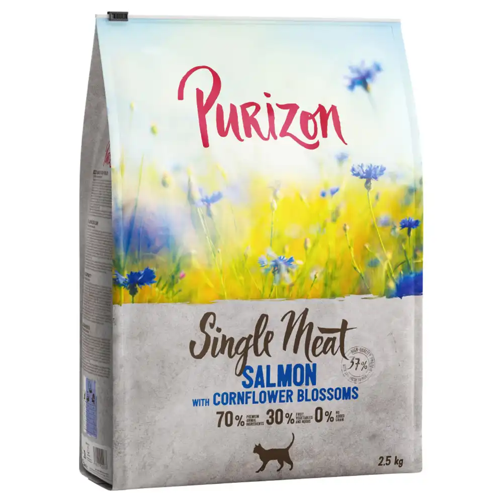 Purizon Single Meat con salmón y flores de aciano pienso para gatos - 2,5 kg - Purizon - Comparador de precios