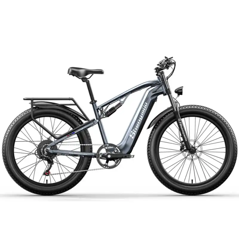 Shengmilo MX05 Bicicleta Eléctrica con Suspensión Total 1000W 90km Kilometraje Gris