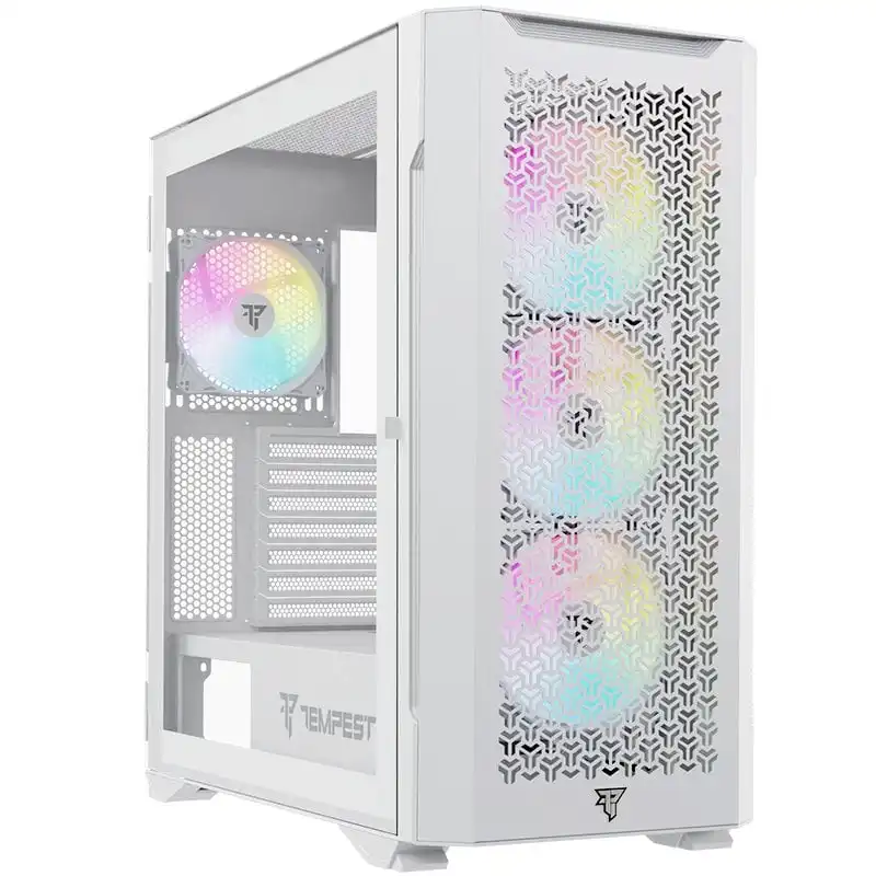 Tempest Bastion ARGB ATX Cristal Templado USB 3.0 Blanca