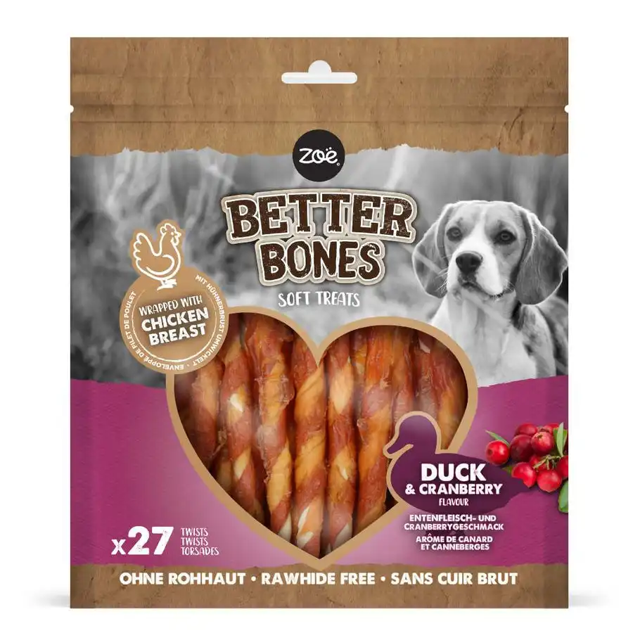 Zoe Twists envueltos en pollo para perros Zoë Better Bones Pack de 27 - 308 - Zoë - Comparador de precios