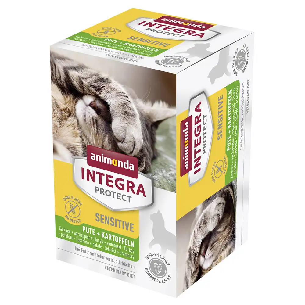 Animonda Integra Adult Sensitive 6 x 100 g para gatos - Pavo y patatas