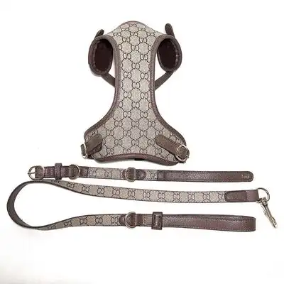 FurryFusion Conjunto de collar y arnés de cuero para perros y gatos - Artículo 1 - Furry Fusion - Comparador de precios