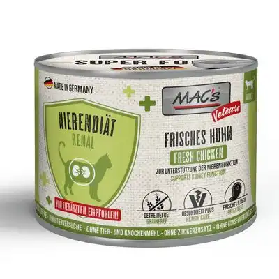 MAC's CAT Vetcare Kidney Diet 6 x 200 g - Pollo - MACs Vetcare - Comparador de precios