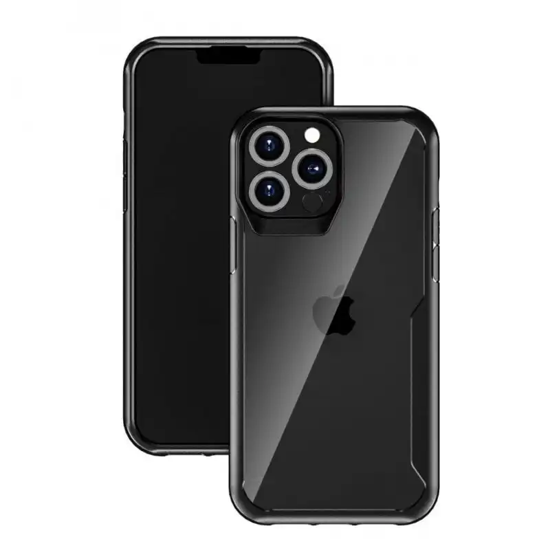 Muvit for Change Funda Shockproof 2m Transparente/Negra para iPhone 13 Pro