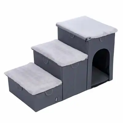 TIAKI escalera plegable para animales, 3 peldaños - 76 x 39 x 41 cm (L x An x Al) - TIAKI - Comparador de precios