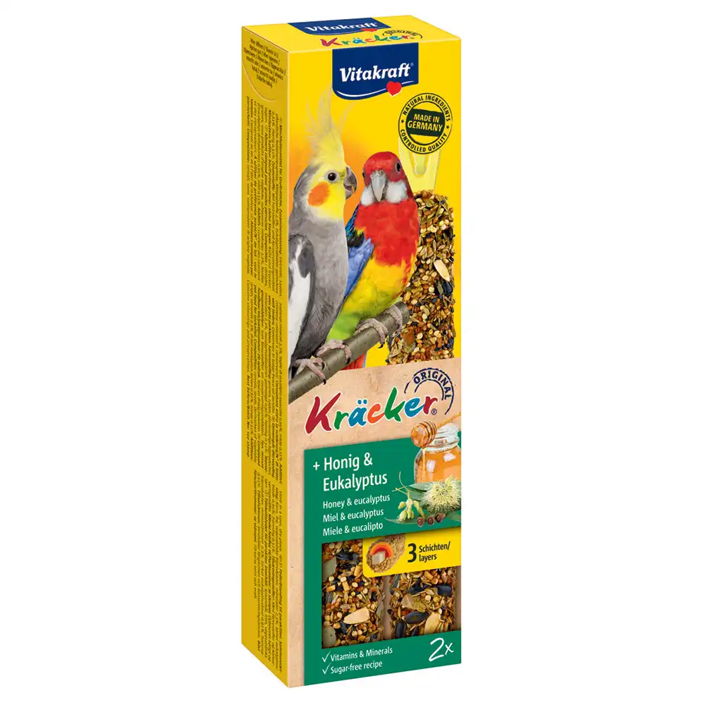 Vitakraft Kräcker galletas para ninfas y cotorras - Miel y Eucalipto - Vitakraft - Comparador de precios